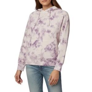 Hudson Jeans Live-in Tye-dye Cotton Hoodie L Soft Lilac Fatique